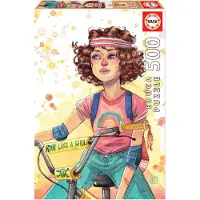 Educa 500 Pieces Run Like A Girl Esther Gili Wooden Puzzle Kultainen