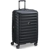 Delsey Shadow 5.0 4-pyöräinen vetolaukku 76 cm Laajennettava Musta