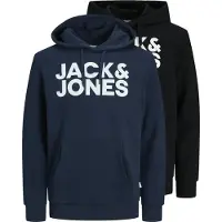 Jack & Jones Jjecorp Logo Sweat Hood 2Pk Mp Noos - Black - M