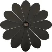 Karlsson KA5731BK seinäkello Flower Plastic Black 60 cm