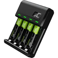 Green Cell VitalCharger Akkulaturi ja 4x AAA Ladattaville Paristot