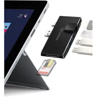 Terratec CONNECT Pro2, Langallinen, USB 3.2 Gen 1 (3.1 Gen 1) Type-A, 1000 Mbit/s, musta, MMC, MicroSD (TransFlash), SD, 4K Ultra HD (310539)
