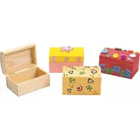 Colorations - Decorate your own Wooden Treasure Chest Set of 12