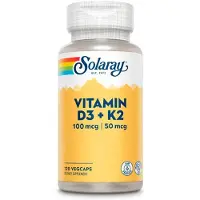 Solaray Vitamin D3+k2 Kapselit 120 Yksiköt