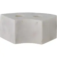 Bloomingville Florida kynttilänjalka 14,5x6x7,5 cm White marble