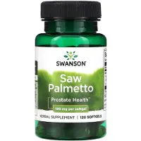 Swanson Health , Saw Palmetto, 160 mg, 120 Pehmeä kapseli