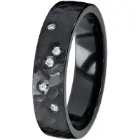 Kohinoor Duetto Black 0,05 ct zirkonium-timanttisormus 006-807-05-200