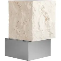 101 Copenhagen Temple sivupöytä tall 50x33 cm Chrome-limestone