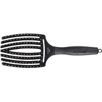 Olivia Garden Fingerbrush Boar & Nylon hiusharja nailon- ja villisianharjakset Full Black L 1 kpl