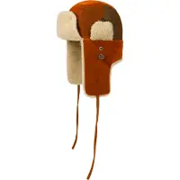 Stetson Corduroy Freestyle Bomber Aviator Hat Burned Orange Pipot 56-57/M