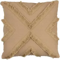 J-Line Cushion Cross Sq Polyes Beige - Beige - W40CM