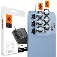 Spigen Glas.tR EZ Fit Optik Pro, Samsung, Galaxy S25, Pölynkestävä, Naarmuuntumisenkestävä, musta, Läpinäkyvä, 2 kpl