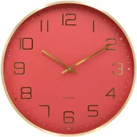 Karlsson seinäkello Elegance Glow red ochre KA5973RD