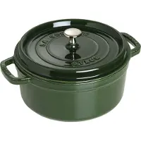 Staub La Cocotte pyöreä pata valurauta 6,7 L Basilikanvihreä