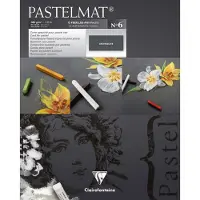 Clairefontaine 96004C PastelMat pastellikorttilehti nro 6 360 g 24 x 30 cm 12 arkkia - Antrasiitti