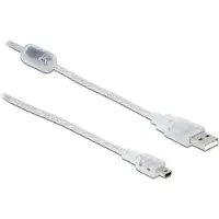 DeLOCK – Cable USB 2.0 Type-A male > USB 2.0 Mini-B male 2 m transparent (83907)
