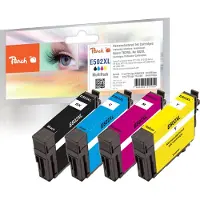 Peach PI200-841, Musta, Syaani, Magenta, Keltainen, 11 ml, 8 ml, 4 kpl, 720 sivua, Monipakkaus