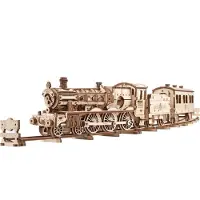 Ugears Harry Potter Tylypahkan pikajuna 3D-palapelit aikuisille rakennettavaksi - pienoismallit lelujunasetin rakentamiseen - 3D-puinen palapeli