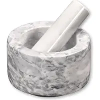 Kesper - Mortteli ja survin 13 cm valkoinen marmori