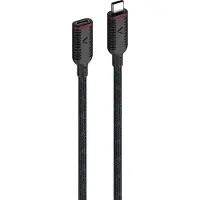 Unisynk 3.2 Gen2 USB-C -jatkokaapeli, uros-naaras, 100W, 0,8m, musta