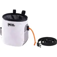 Petzl SAKA Ergonominen liitupussi, jossa vy White Dazzle
