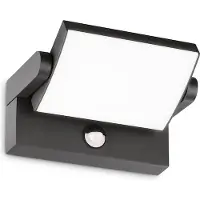 Ideal Lux Ulkoseinävalaisin liiketunnistimella Swipe Sensor, Musta, Metalli, Moderni