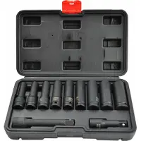 AWTOOLS Iskuhylsysarja AW38688BL; 1/2''; 8-21 mm; 11 kpl.