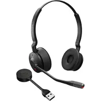 Jabra YOU'RE ON Engage 55 SE -langaton stereokuulokemikrofoni + USB DECT -sovitin ja teline, musta
