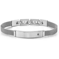 Nomination Sealover link teräsrannekoru zirkonioilla Black 135007/007