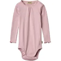 Wheat Lotta Ribbed Baby Body Lavender Mist 68 cm Purppura 68 cm Pojat, Tytöt