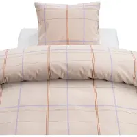 Borganäs of Sweden 2-Dels Set Tyra Ruta Lila Home Sleep Time Bed Sets Purple