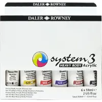 Daler Rowney System3 Set of Acrylic Paints Starter Set 6 x 59 ml