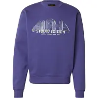 Alpha industries Collegepaita 'Studio Edition Vibe' tummanvioletti / valkoinen