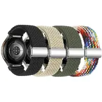 SKALO Punottu Tygaranneke Samsung Watch 6 40mm/44mm - Musta