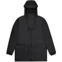 Rains Unisex Cargo Long Jacket W3 Black Sadetakit XS