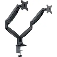 Multibrackets M Deskmount Spring Dual -monitorivarsi kahdelle näytölle 15-27", kaasujousella, 9 kg, musta