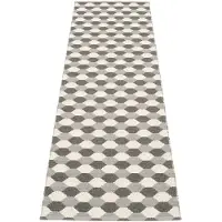 Pappelina , Dana matto 70x250 cm warm grey / charcoal / vanilla