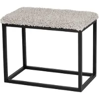 Skinnwille Palle Penkki 60x35 cm Sand/Black