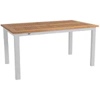 Brafab , Lyon Ruokapöytä 95x152-210cm - Vaaleanharmaa/Tiikki