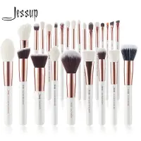 Jessup 25 kpl. ammattimaiset meikkisiveltimet, valkoinen/ruusukulta
