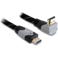 DeLOCK 2m High Speed HDMI 1.4, 2 m, HDMI-tyyppi A (vakio), HDMI-tyyppi A (vakio), 4096 x 2160 pikseliä, 3D, Musta, Harmaa (82994)