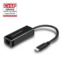 Axagon Gigabit Ethernet -verkkoadapteri, 3.2 Gen1 USB-C, musta