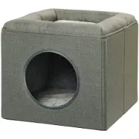 EStore Kaksikerroksinen kissatalo tyynynvihreällä