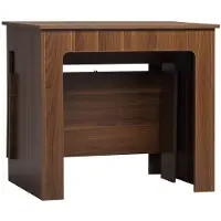 EStore Moderni kokoontaittuva jatkettava ruokapöytä 180x85x75cm ruskea