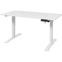 EStore Sähköisesti korkeussäädettävä työpöytä 140x70cm valkoinen