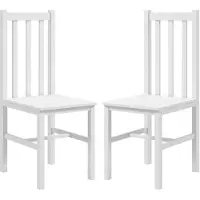 Aosom Sarja 2 ruokatuolia Homcom 38,5x47,5x99cm, valkoinen