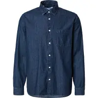 Selected Slmclaus-Carlo Reg Denim Ls Shirt Noos - Navy - M