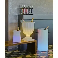 Newgarden Palma LED-pullonjäähdytin Solar + ladattava akku Palma, himmennettävä, Valkoinen/opaali, Synteettinen materiaali, Moderni