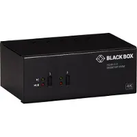 Black Box KVM SWITCH - 2-PORT, DUAL-MONITOR, HDMI 2.0, 4K 60HZ, USB 3.0 HUB, AUDIO (KV6222H)