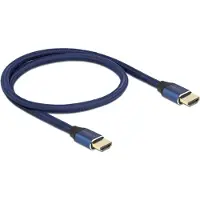 DeLOCK – Ultra High Speed HDMI Cable 48 Gbps 8K 60 Hz blue 0.5 m certified (85445)